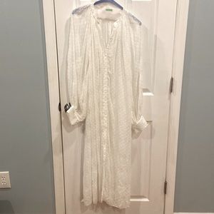 Zara Midi Dotted Mesh Dress - Sheer Balloon